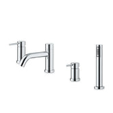 Mitigeur de lavabo avec garniture de vidage 1”1/4. Tuyaux d'alimentation électrique F 3/8”.